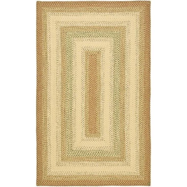 Safavieh 8 x 10 ft. Large Rectangle Braided- Rust and Multi Hand Made Rug BRD303A-8 - main